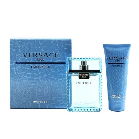 versace man eau fraiche 3 piece gift set|More.